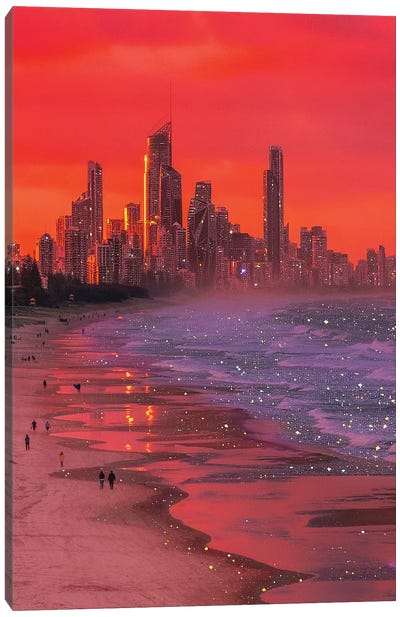 Somewhere In The Future Canvas Art Print - Fire & Ice