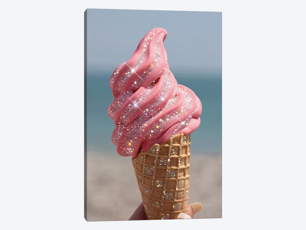 Shiny Pink Ice Cream by Yana Potter 1-piece Art Print