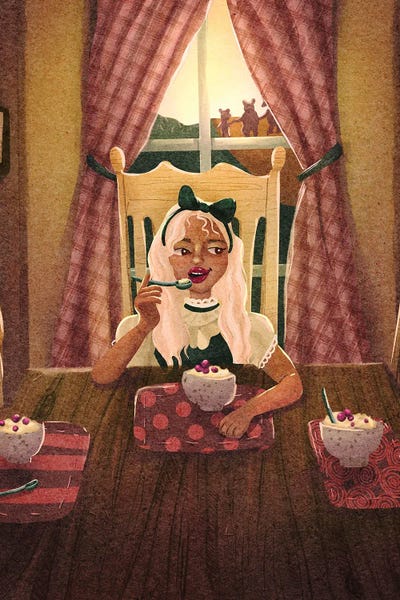 Literature: Goldilocks by Yellow Rabbit Cottage