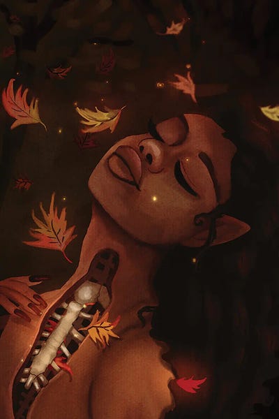 Maple Flurries by Yellow Rabbit Cottage  canvas print