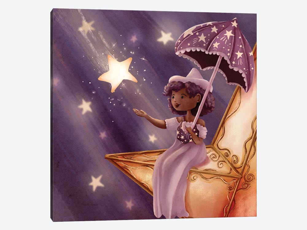 The Star Witch by Yellow Rabbit Cottage 1-piece Canvas Art Print