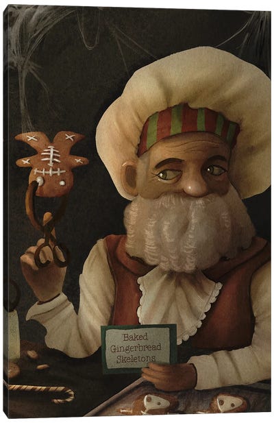 Spooky Santa Cookies Canvas Art Print - Holiday Eats & Treats