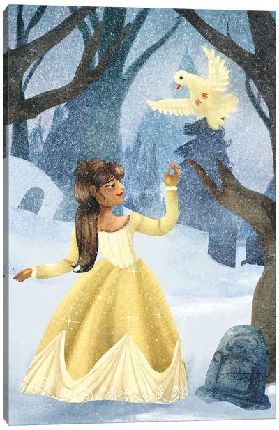 The Golden Dress Canvas Art Print - Snow Art