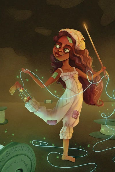 Sewing & Knitting: Button Eyed Girl by Yellow Rabbit Cottage