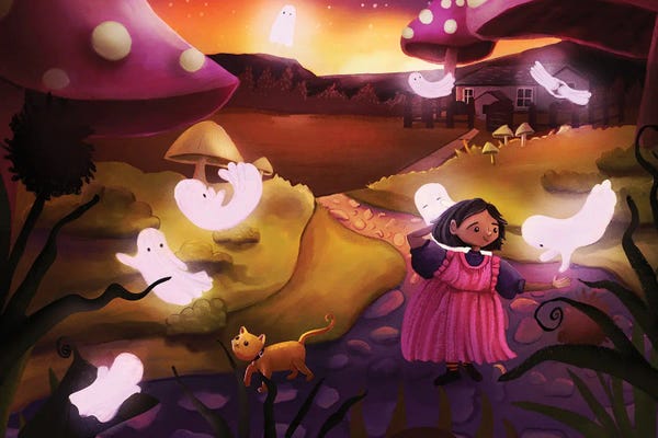 Orange Cats: Ghost Walk by Yellow Rabbit Cottage