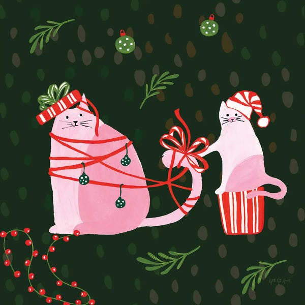 Christmas Animals: Mischief Kitty Christmas IV by Yvette St.Amant