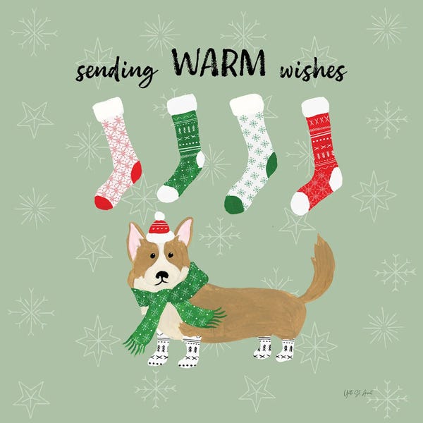 Christmas Animals: Puppy It's Cold Outside III by Yvette St.Amant