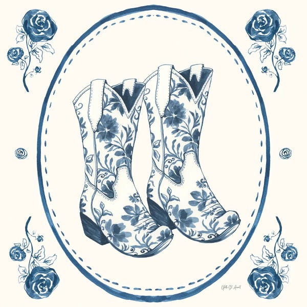 Yvette St.Amant: Chinoiserie Cowgirl I by Yvette St.Amant