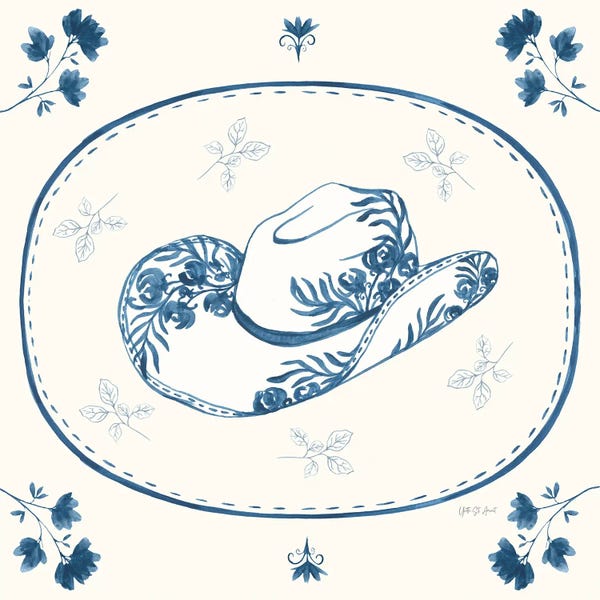 Chinoiserie: Chinoiserie Cowgirl III by Yvette St.Amant