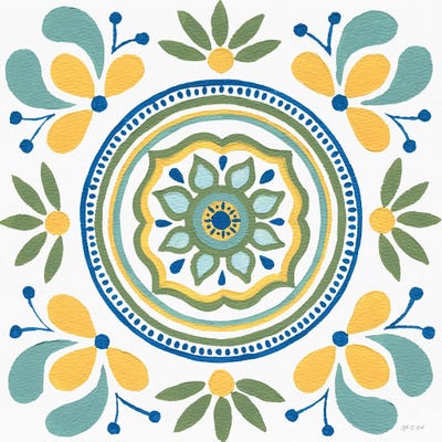 Tex Mex Mandala Tile IV by Yvette St.Amant acrylic art print