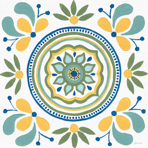 Global Patterns: Tex Mex Mandala Tile IV by Yvette St.Amant
