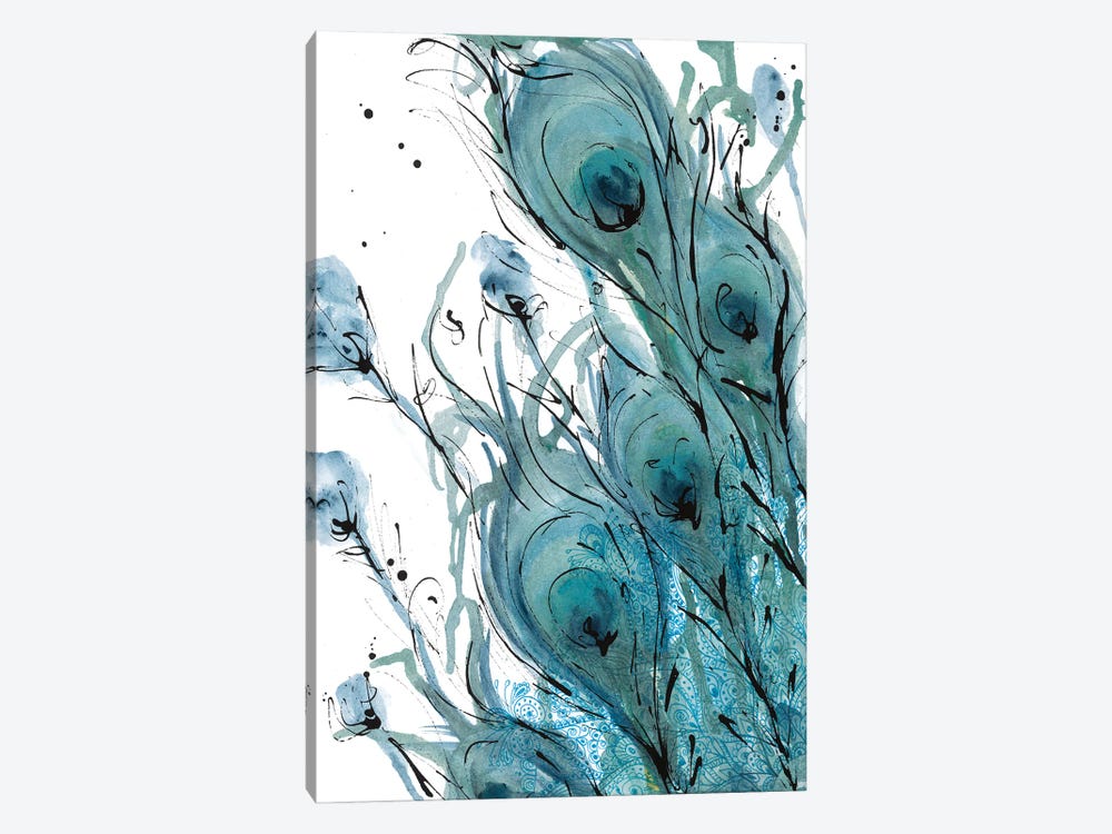 Plumes Of The Peacock II by Yvette St.Amant 1-piece Art Print