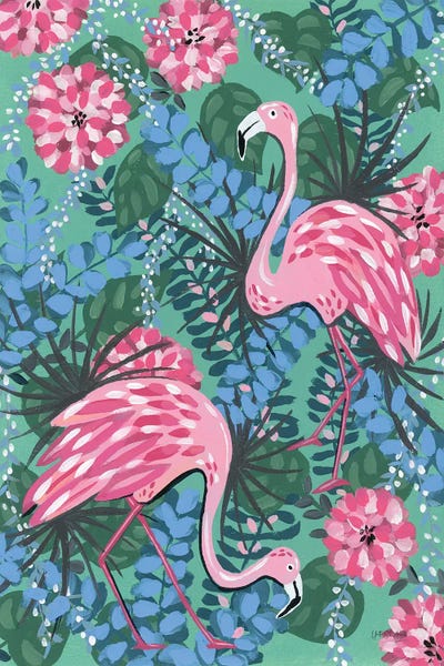 Flamingos: Maximalist Flamingos by Yvette St.Amant