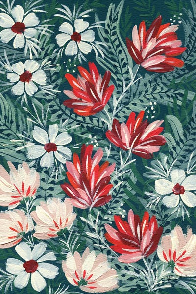 Yvette St.Amant: Folksy Floral I by Yvette St.Amant