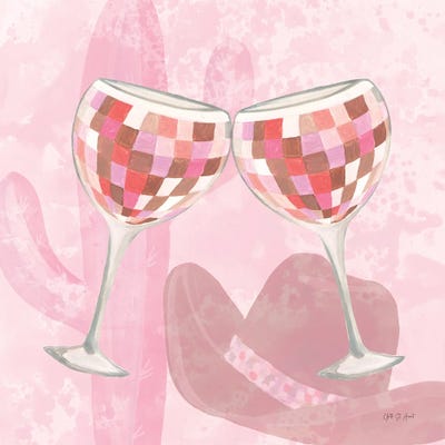 Disco Cowgirl III by Yvette St.Amant framed canvas print