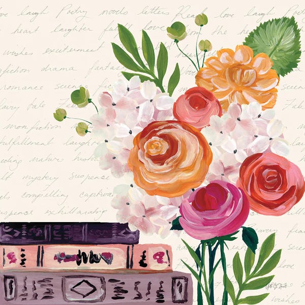 Books: Books And Blooms II by Yvette St.Amant