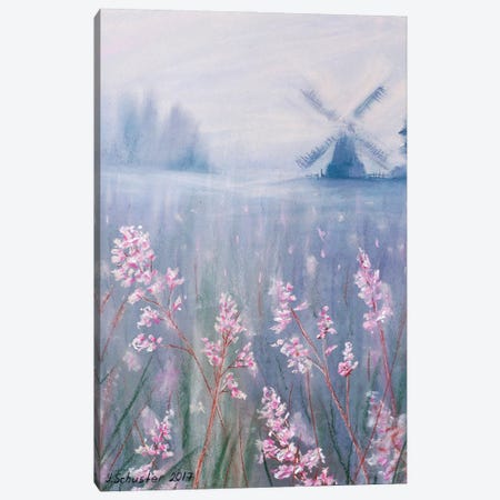 Wildflowers Series Pink Canvas Print #YSC111} by Yulia Schuster Canvas Art