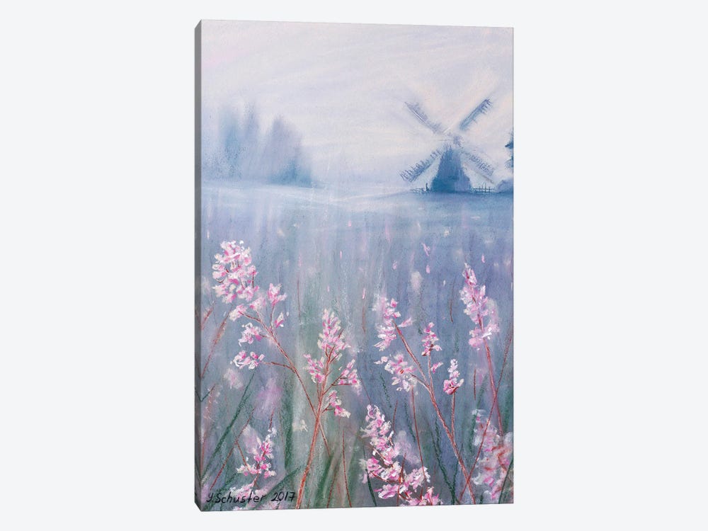Wildflowers Series Pink by Yulia Schuster 1-piece Canvas Wall Art