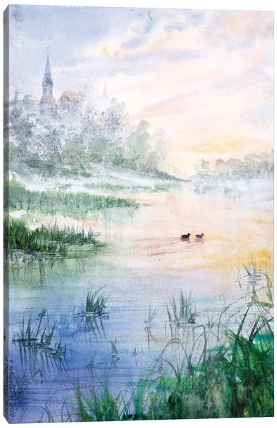 Landscape With Ducks Canvas Art Print - Yulia Schuster