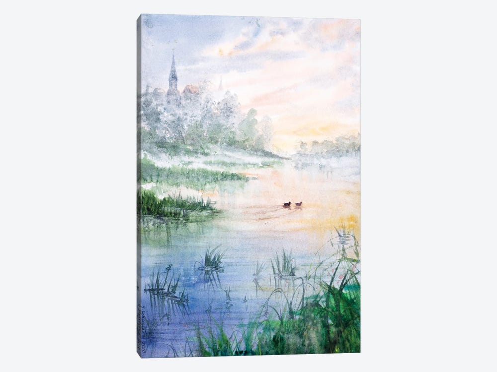 Landscape With Ducks by Yulia Schuster 1-piece Canvas Wall Art
