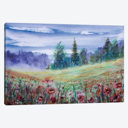 Poppy Field Canvas Print #YSC15} by Yulia Schuster Canvas Art