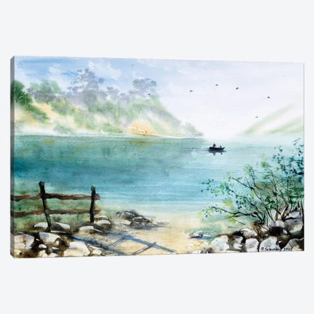 Fishing On The Lake Canvas Print #YSC29} by Yulia Schuster Canvas Art