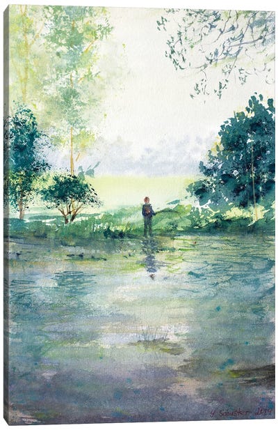 Fishing II Canvas Art Print - Yulia Schuster