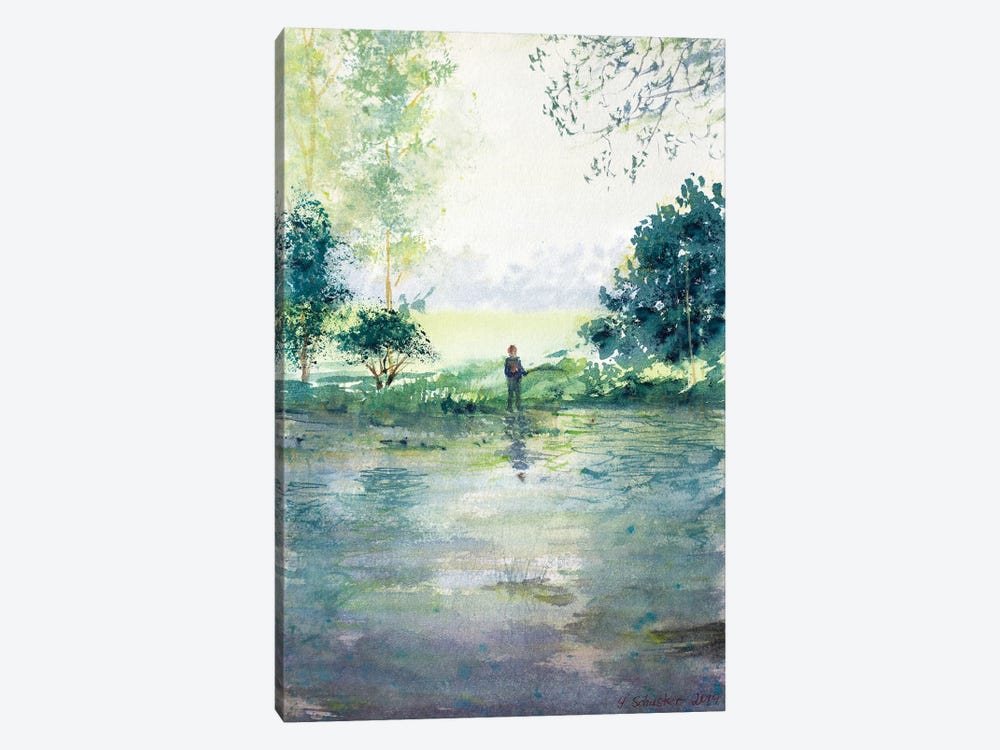 Fishing II by Yulia Schuster 1-piece Canvas Print