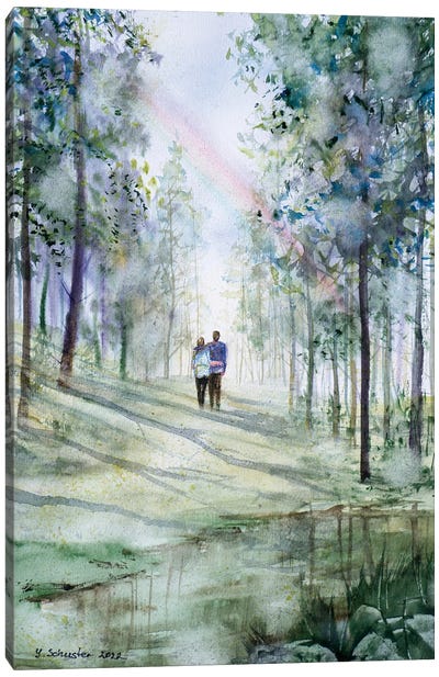 Walking Together III Canvas Art Print - Yulia Schuster