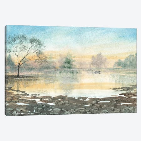 Sunrise Fishing Canvas Print #YSC53} by Yulia Schuster Canvas Print