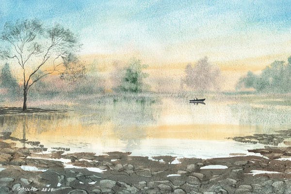 Lake Sunrises & Sunsets: Sunrise Fishing by Yulia Schuster