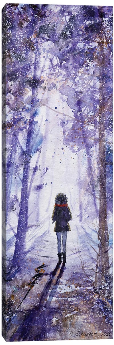 Walking Alone Canvas Art Print - Lakehouse Décor