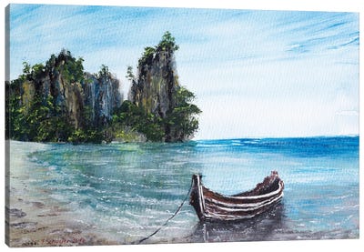 Rock Island Beach Canvas Art Print - Yulia Schuster