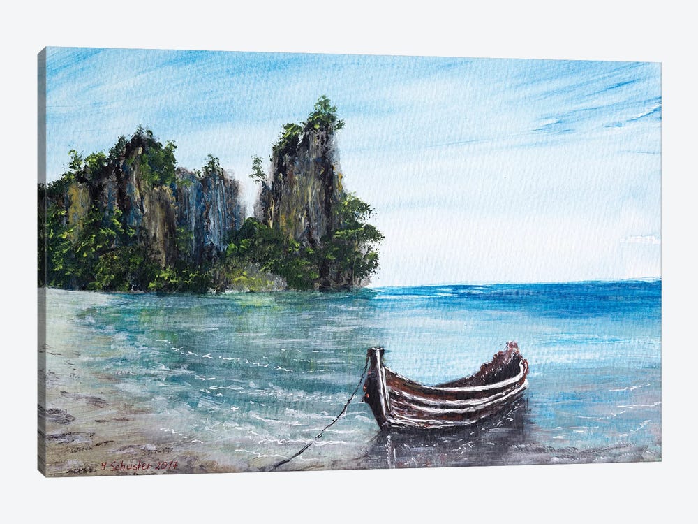 Rock Island Beach by Yulia Schuster 1-piece Canvas Artwork
