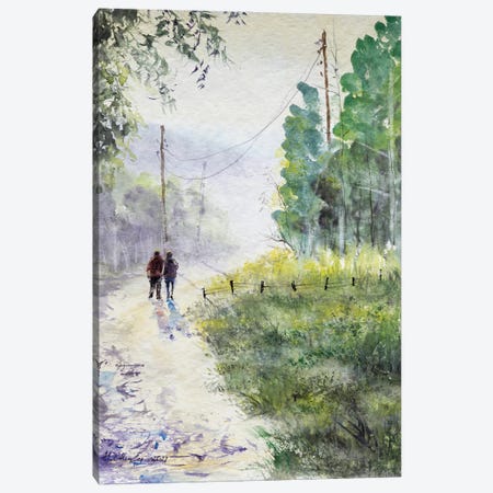Walking In Warm Light Canvas Print #YSC66} by Yulia Schuster Canvas Art Print
