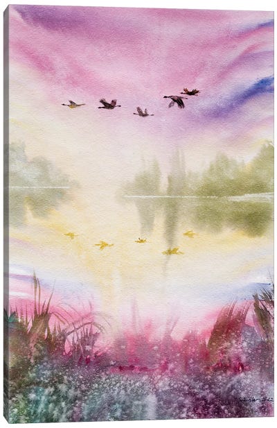 Evening Flight Canvas Art Print - Lakehouse Décor