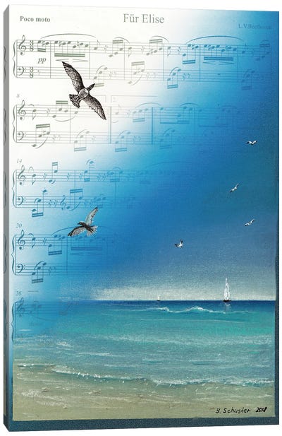 Seagulls Canvas Art Print - Yulia Schuster