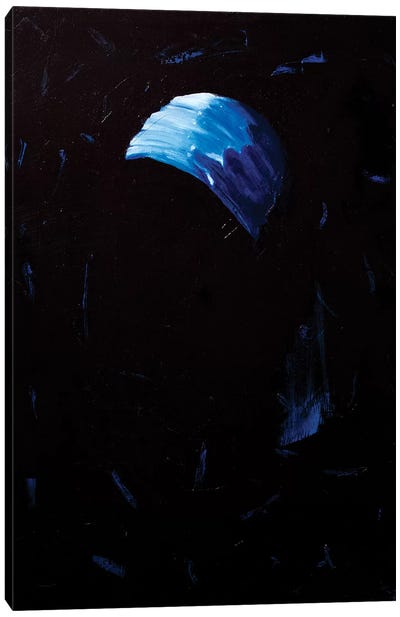 Girl In Blue Canvas Art Print - Black & Dark Art