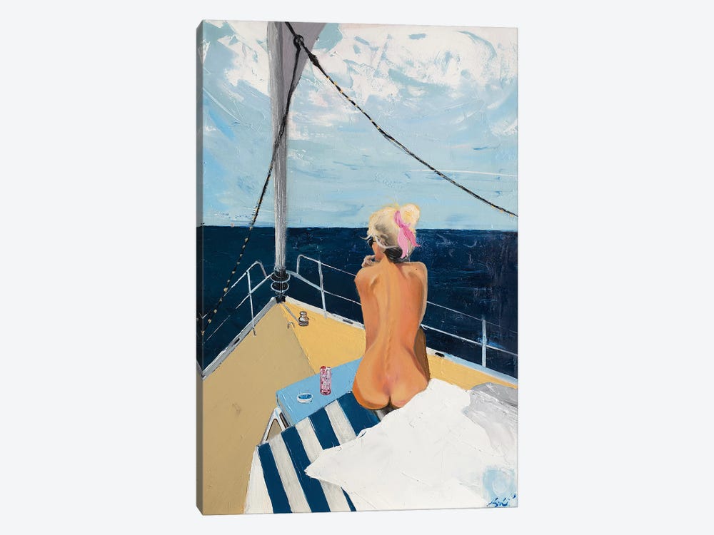 Girl On A Boat by Yura Ashi 1-piece Canvas Artwork