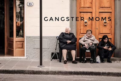 Moms Of Gangsters by Yura Ashi framed wall art