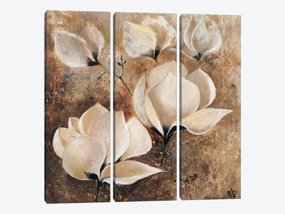 Magnolia I by Yuliya Volynets 3-piece Canvas Art