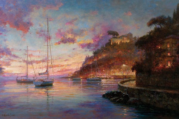 Nautical: Liguria Evening Lights by Yuriy Obukhovskiy