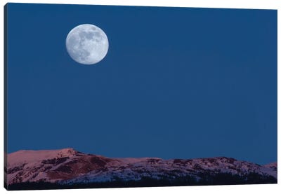 Full Moon At Alpenglow II Canvas Art Print
