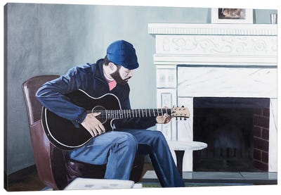 Fireplace Canvas Art Print - Yvan Favre