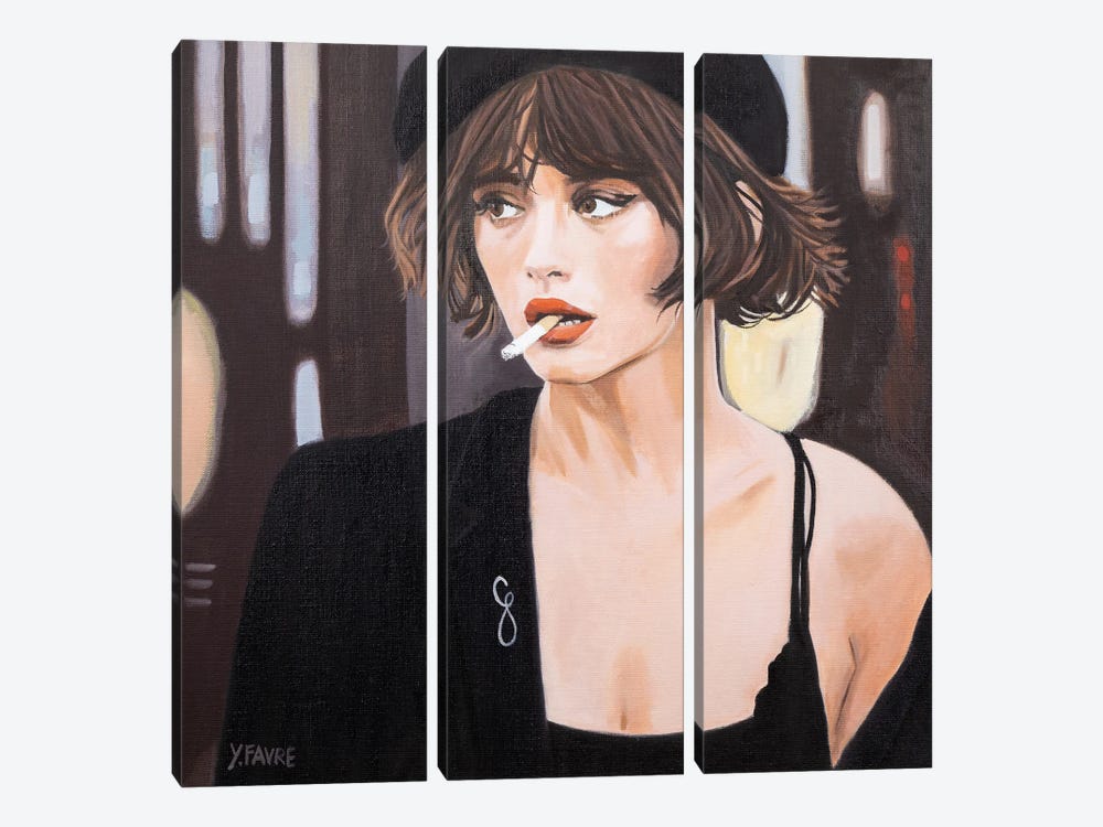 Frenchy Girl by Yvan Favre 3-piece Canvas Print