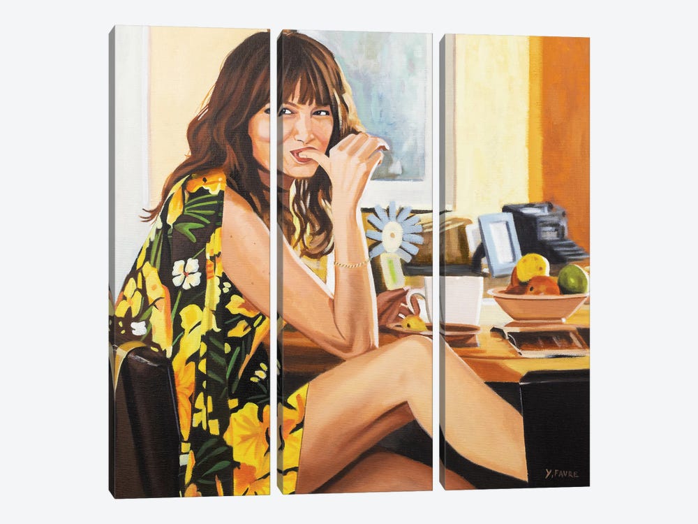 Michelle II by Yvan Favre 3-piece Canvas Print