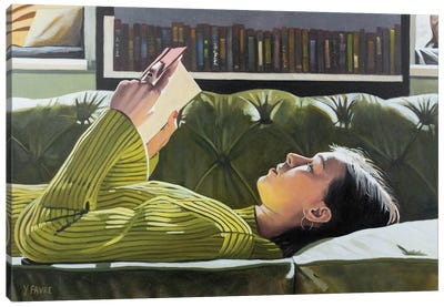 The Reader Canvas Art Print - Yvan Favre