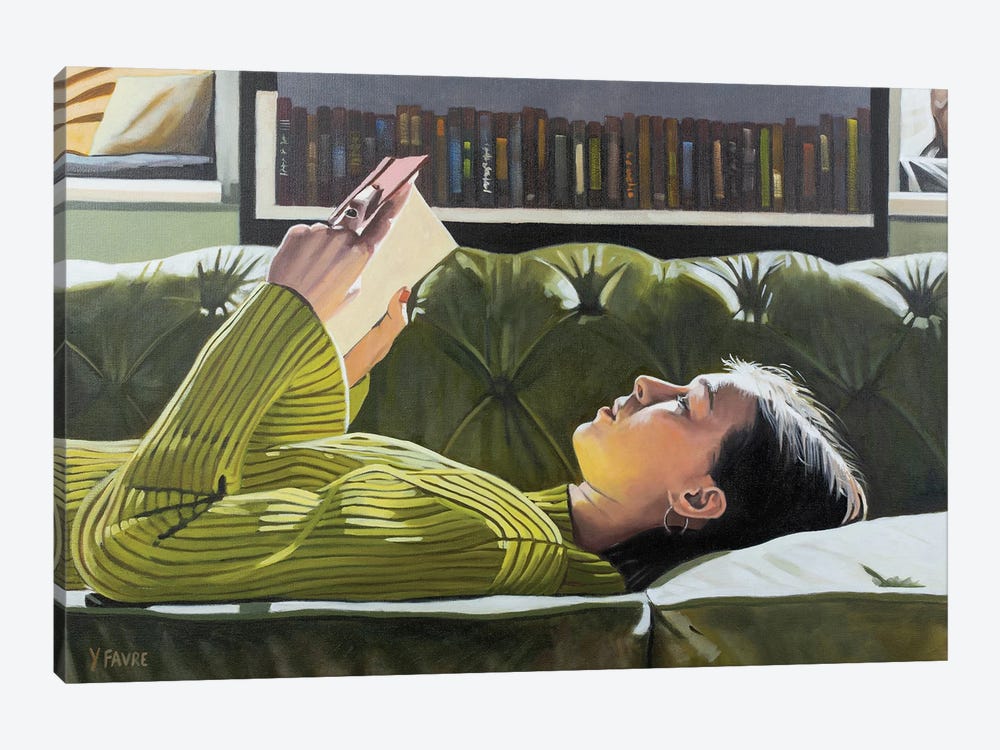 The Reader by Yvan Favre 1-piece Canvas Print