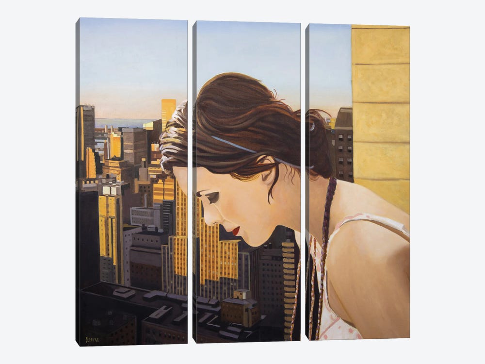 Big City Lights by Yvan Favre 3-piece Canvas Art Print
