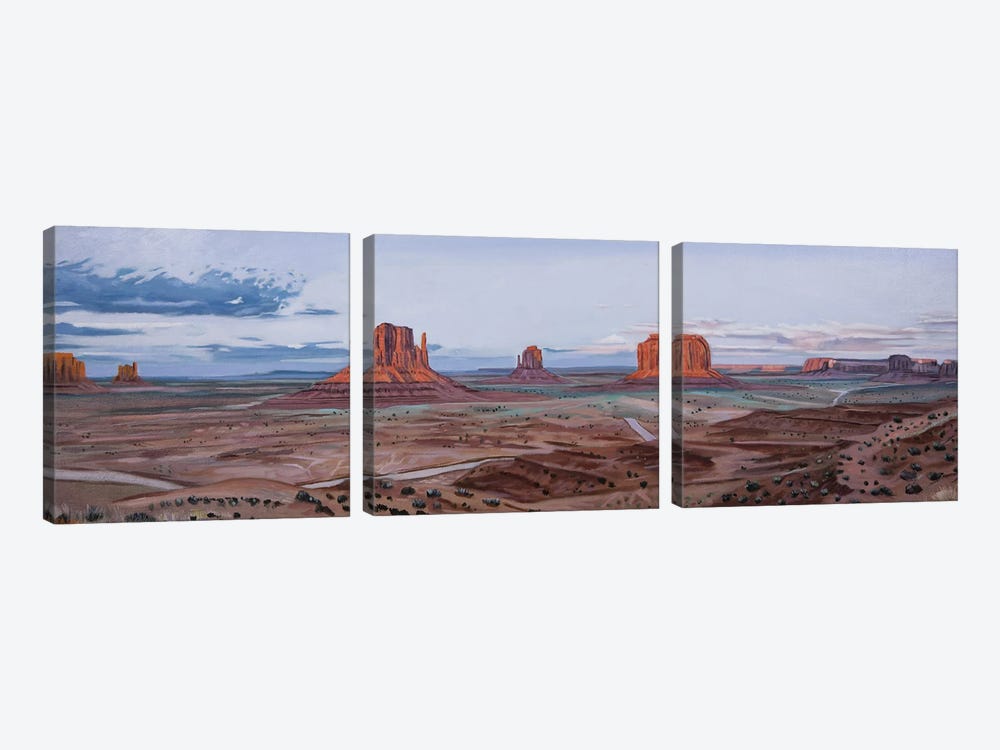 Wild Horses by Yvan Favre 3-piece Canvas Print